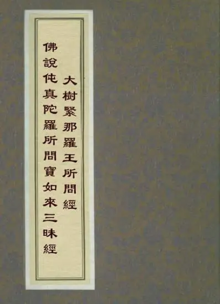 佛说伅真陀罗所问如来三昧经
