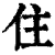 住(印刷字体·清·康熙字典)