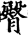 臀(印刷字体·宋·增韵)